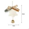 Christmas Tree Pendant with Bell Decorative Hanging Cute Xmas Decor for Home