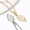 Trendy 18K Gold Plated Natural Shell Leaf Shape Pendant Charms For Bracelet Necklace Making Accessories DIY Jewelry Pendants