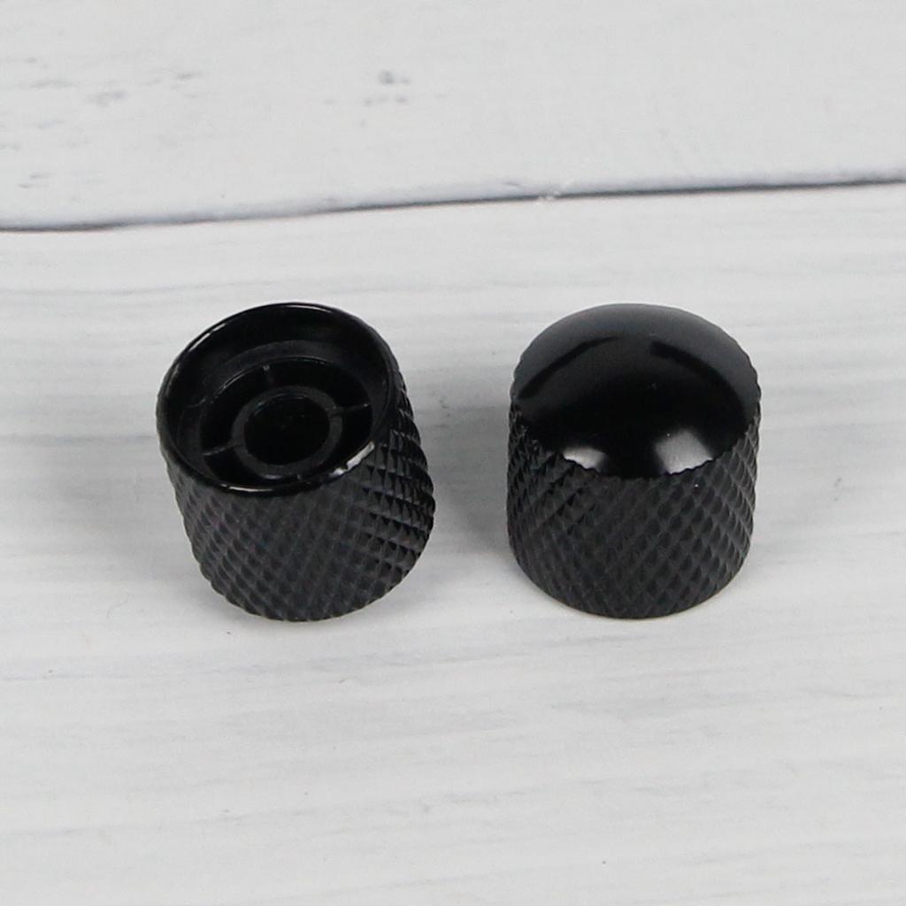NEW 2pcs Dome Metal Bass Knobs Electric Guitar Speed Control Potentiometer Knobs Black / Chrome /Gold Available