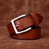 Belt Men's Beaded Decoration Fashion Trend Vegetable Tanned Full-Grain Leather Cowhide All-Match Denim Casual Men's Leather Belt