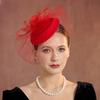 Elegant Charming Hat Tea Party Hat with Floral Decoration Headpiece and Mesh Women's Hair Accessory