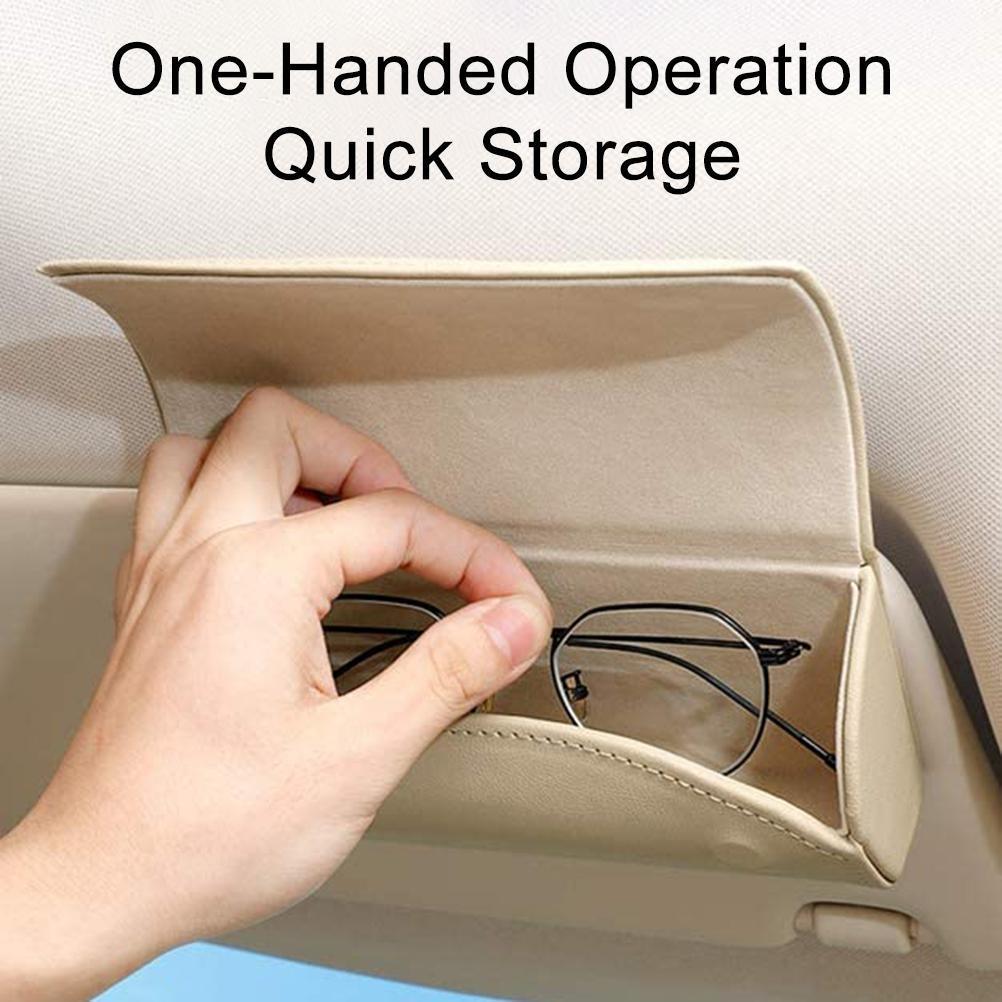 Sunglasses Holder for Car Sun Visor Auto Eyeglasses Organizer Box Vehicle Visor Accessories Glasses Case for Woman Man One Size