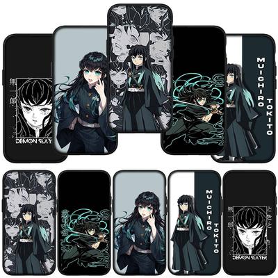Phone Case for Samsung Galaxy S24 S23 iPhone 15 14 Xiaomi Redmi Note 13 12 11 8 10 9 Pro Max X XR OPPO A15 Huawei Demon Slayer Muichiro Tokito Cover