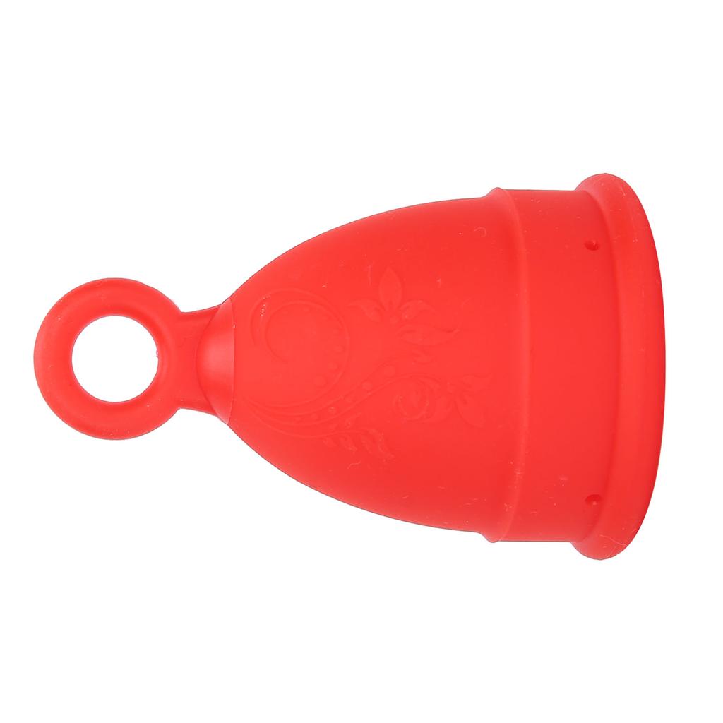 Silicone Menstrual Cup Women Soft Elastic Reusable Period Cup Female Body Care ToolRed S