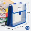 A4 Portable Snap Button File Bag Large-Capacity Document Bag Examination Paper Storage Bag File Organizer School Supplies