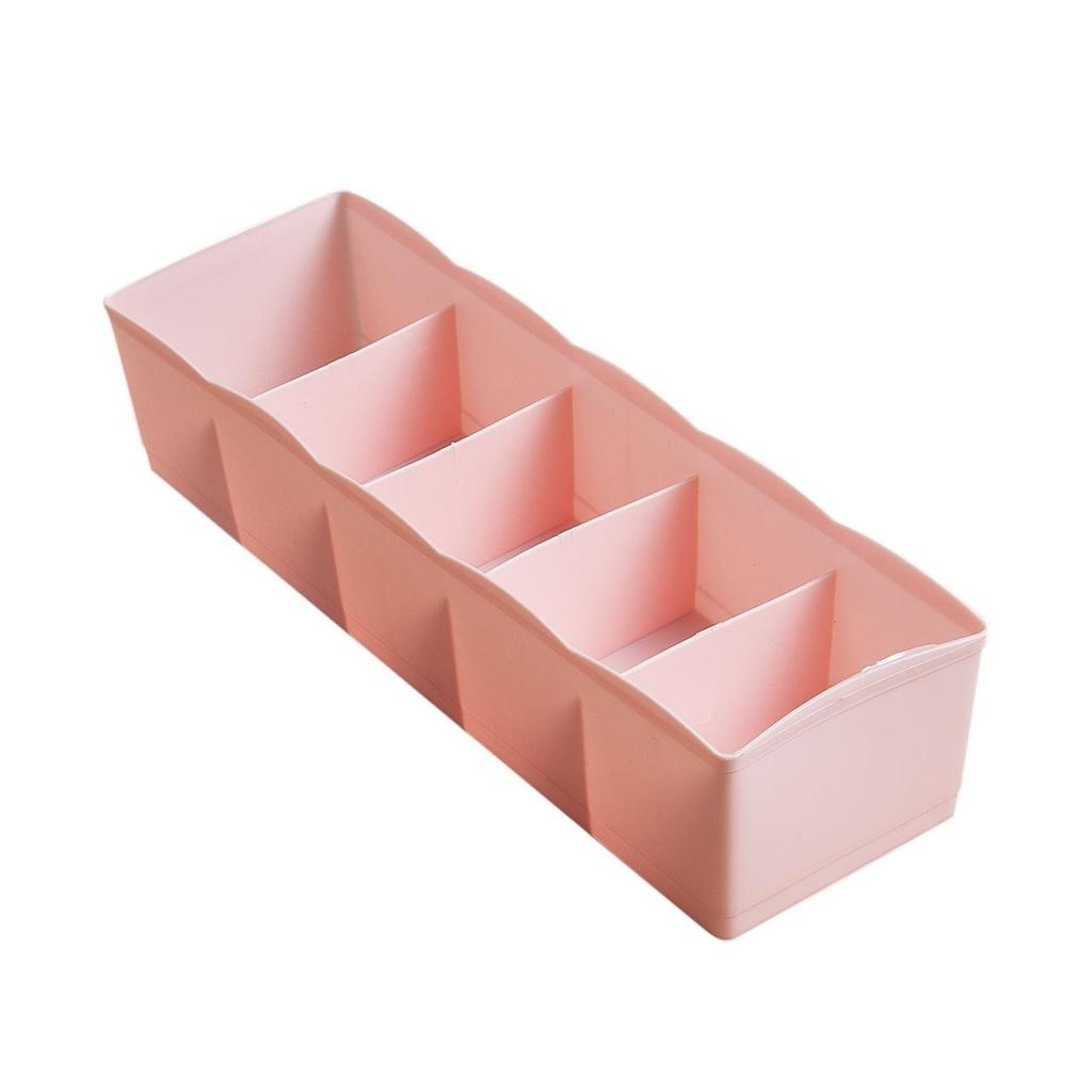 Plastic Organizer Tie Bra Socks Drawer Cosmetic Divider Storage Box Container