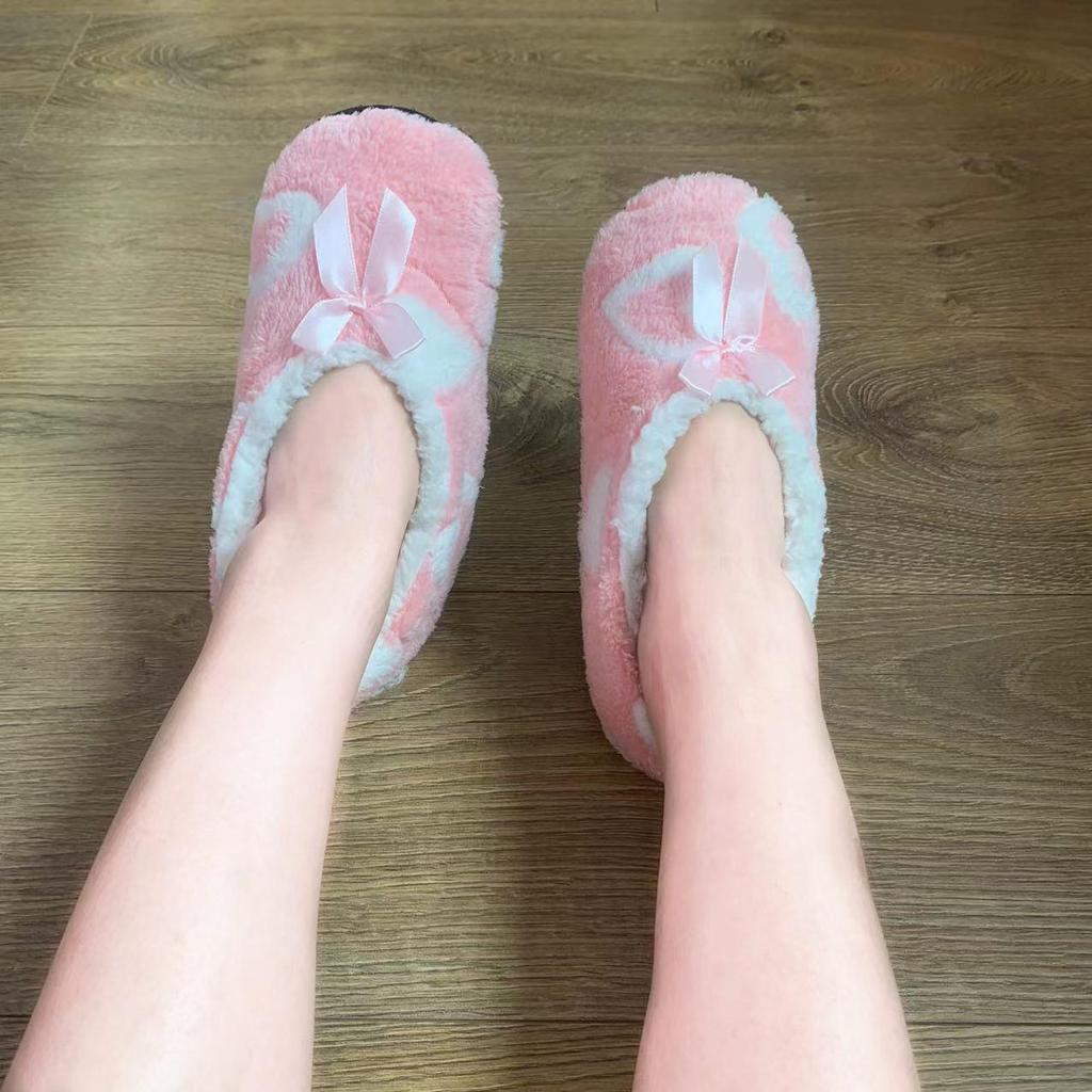 Women's Fleece-Lined Warm Indoor Socks – Thick, Soft-Soled Autumn & Winter Floor Shoes