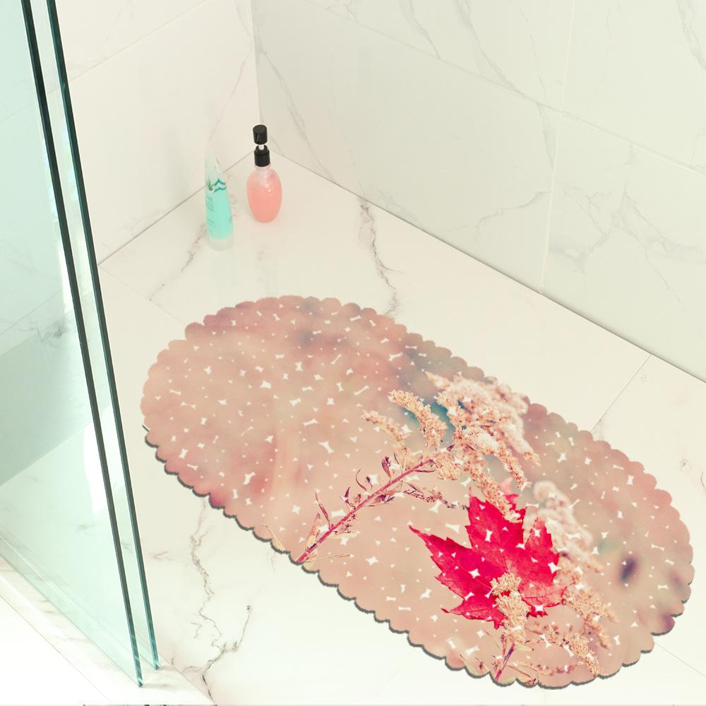 Beautiful Plant Map Balcony Bathroom Mat Hydrophobic Non-Slip Door Mat Swimming Pool Public Places Non-Slip Floor Mat