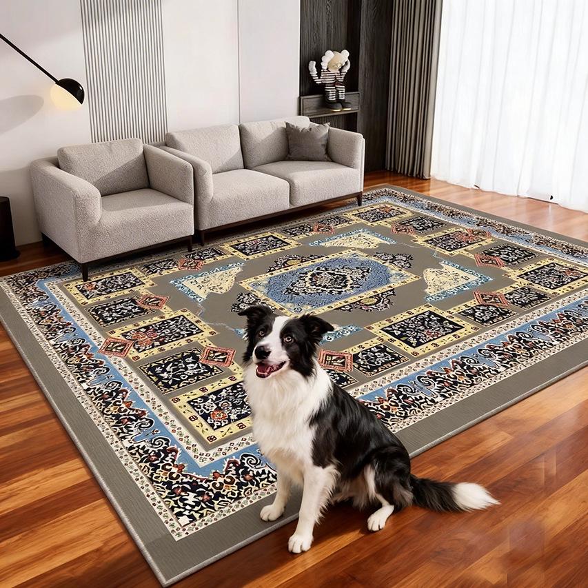 Dirt-Resistant, Washable, Non-Slip Large Area Carpet for Living Room or Bedroom