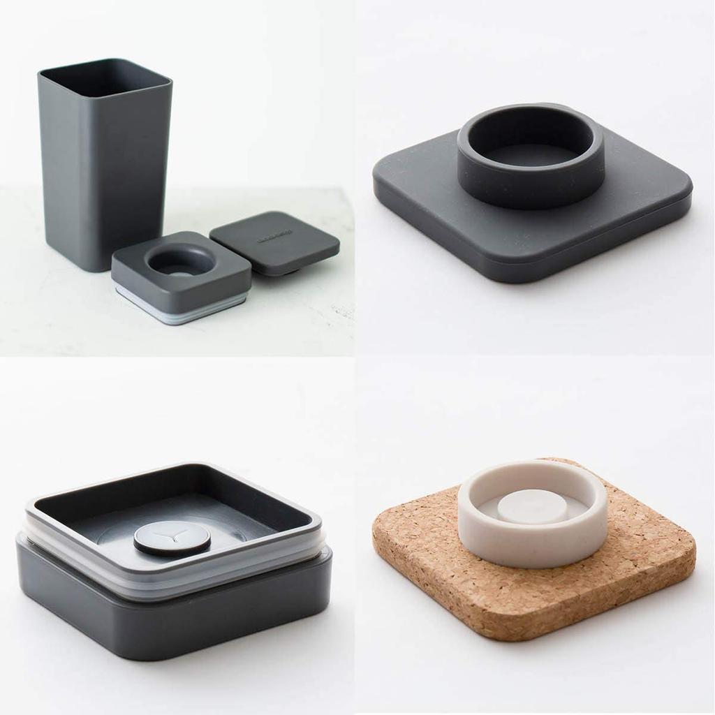Sarasa Design Wet Tissue Case Silicone Lid Warm Gray B2c Wet Tissue Stand Vertical Butt Wipe (Silicone Lid_Charcoal Gray)