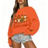 Women's Casual Long Sleeve Top with Christmas Print Round Neck for Holiday Party Wear