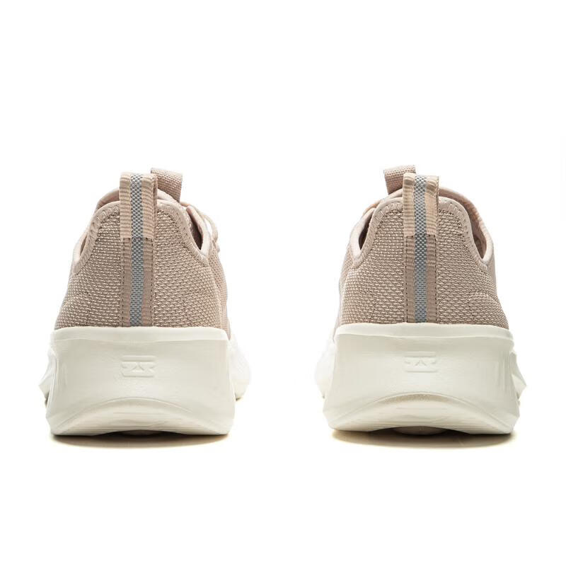 Li-Ning Comfortable Simple Non-Slip Wear-Resistant Lightweight Low-Top Casual Running Shoes Women sneaker Beige AGLU320-2