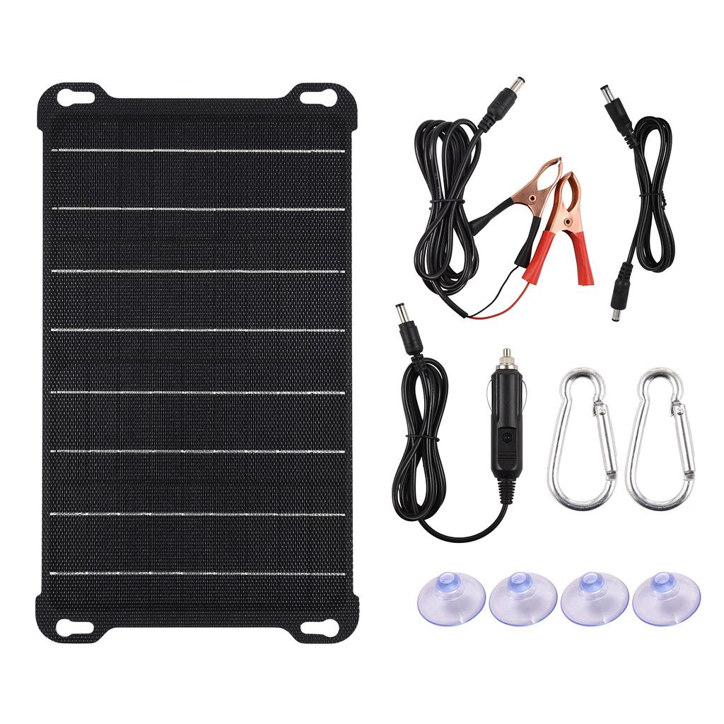 15W ETFE Solar Panel Solar Charger IPX6-Waterproof Portable Solar Power Monocrystalline Silicon