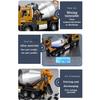 1/32 Scale Mixer Truck Alloy Car Model Diecasts Metal Toy Large Concrete Cement Truck Excavator Car Model With Sound And Light Collection Kids