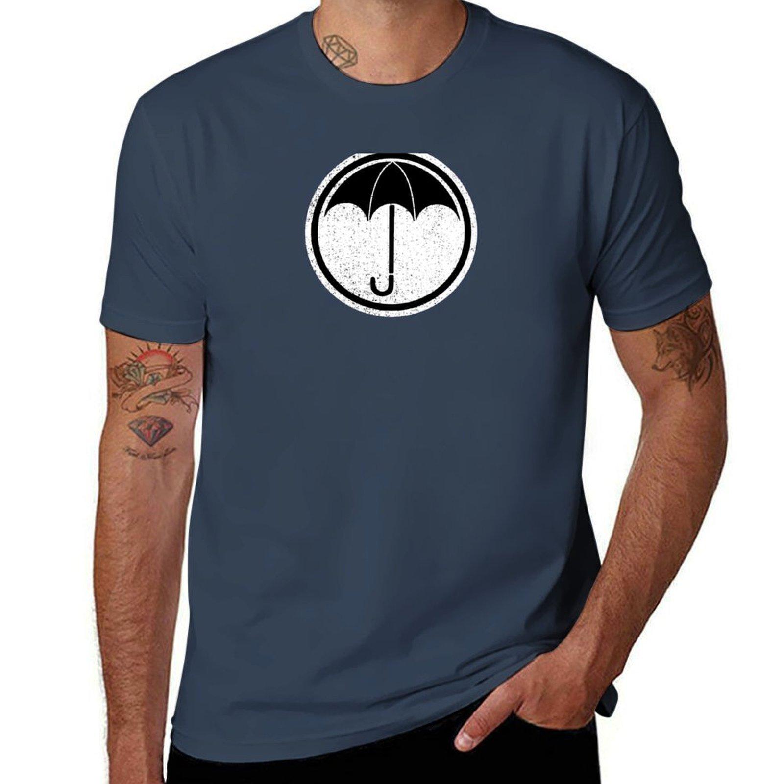 The Umbrella Academy Logo Distressed TShirt Casual Soft Cotton Short Sleeve Tee S