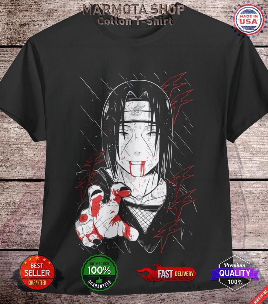 

Itachi Uchiha Shirt Naruto Shippuden Sasuke Anime Unisex Tee T-Shirt All Size M
