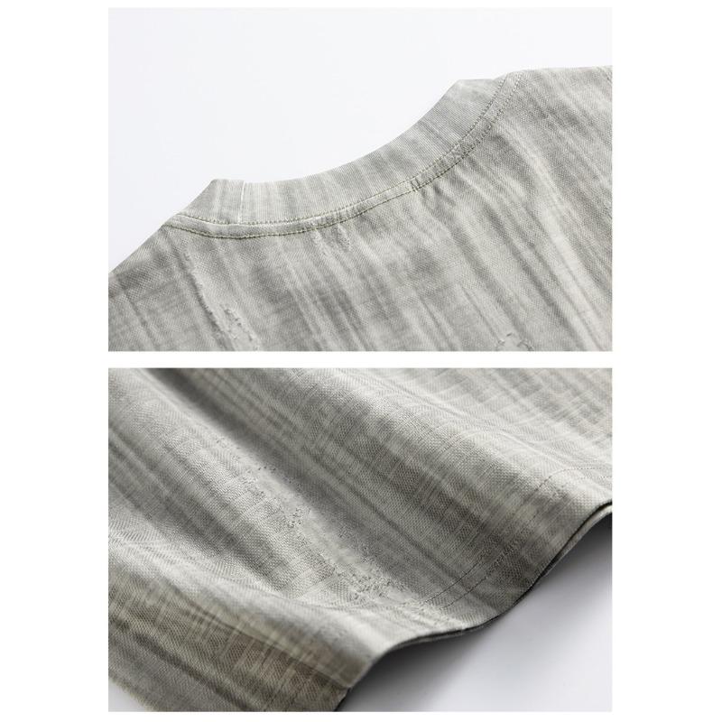 Men Vertical Texture Knit T Shirt Crew Neck Short Sleeve Loose Casual Minimal Daily Summer Street Basic Top