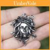 Medusa Mythology Necklace With Snake Pendant In Zinc Alloy For Gothic Fashion Enthusiasts
