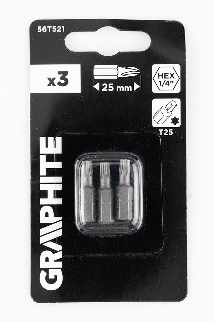 Bity Torx T25 x 25 mm, 3 szt.