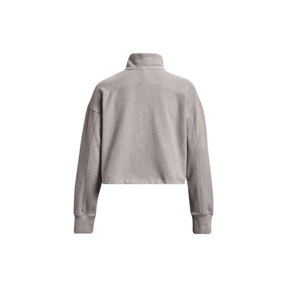 Under Armour Ottoman Sweatshirts Women's Gray Stand Collar Thickened Regular Unisex 1379772-294