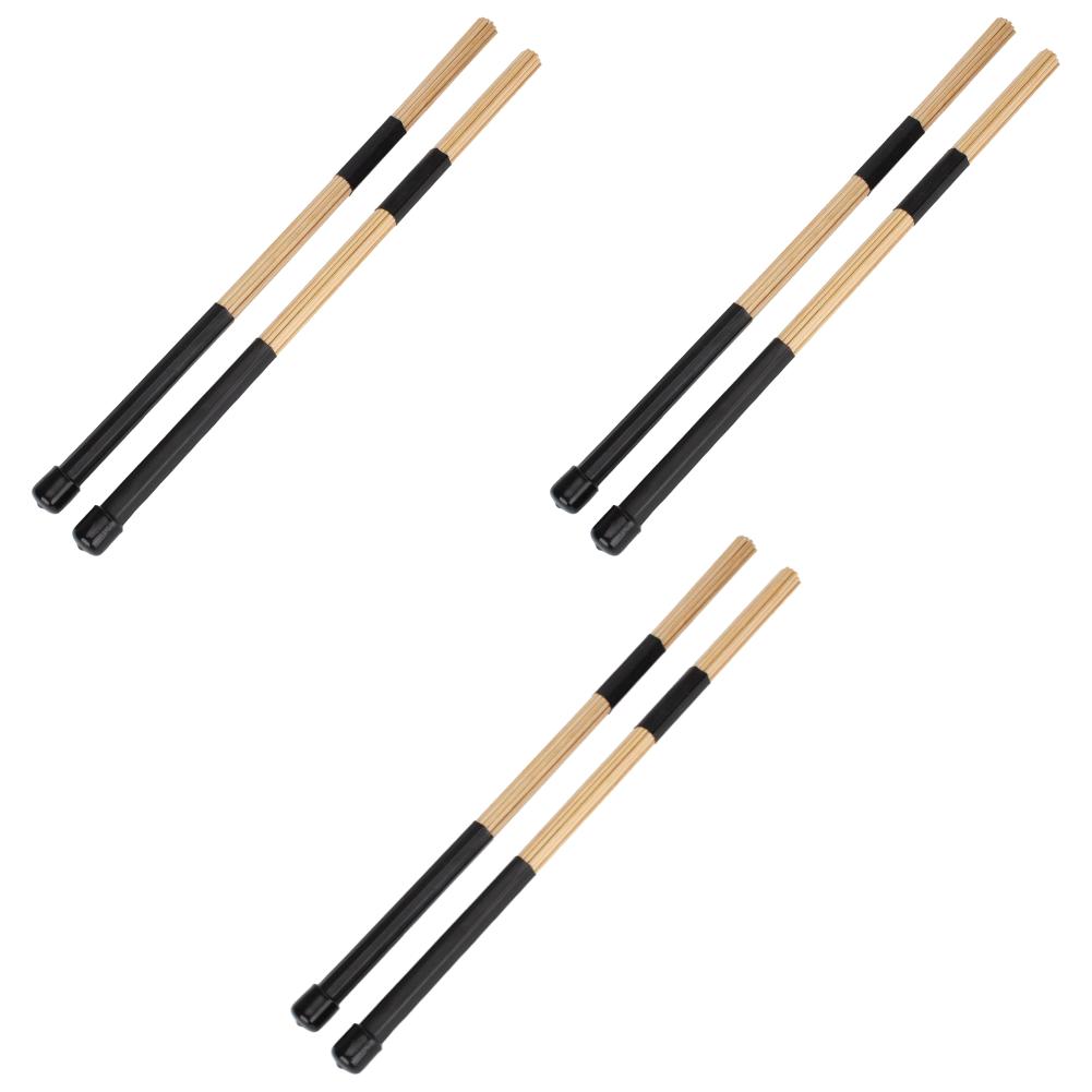 1-5Pairs 40cm Jazz Drum Brushes High Quality Bamboo Black drum Brushes Percussion Drum Stick Replacement Kit Accessories