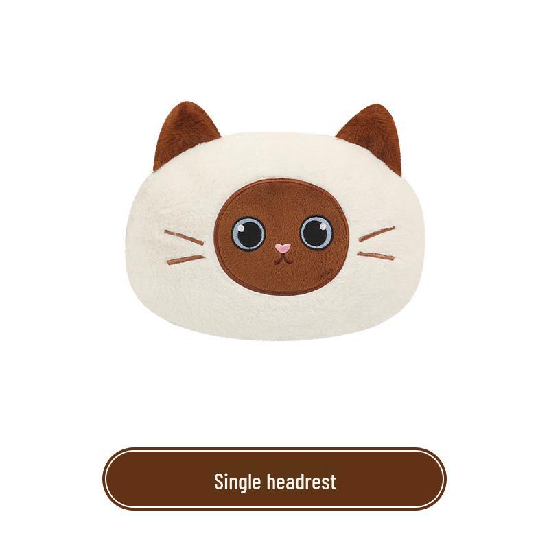 Siamese Cat Cartoon Plush Car Seat Cushion for Nissan N6/Tiida/Sylphy/N7/Tanlu/Qashqai