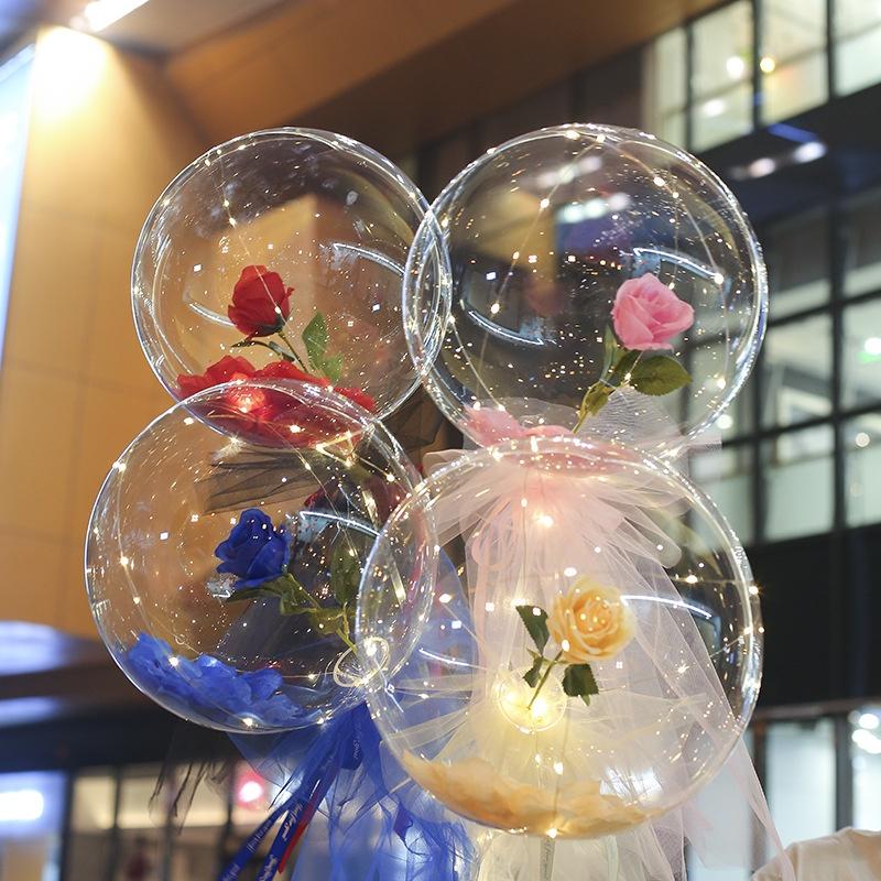 Balão Buquê de Rosas Luminosas de LED – Presente Perfeito Para o Dia dos Namorados, Mães, Namoradas