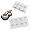 1 Pc8 with Inverted Flat Round Cake Mold DIY Baking Mold French Mousse Silicone Mold Chocolate Mold