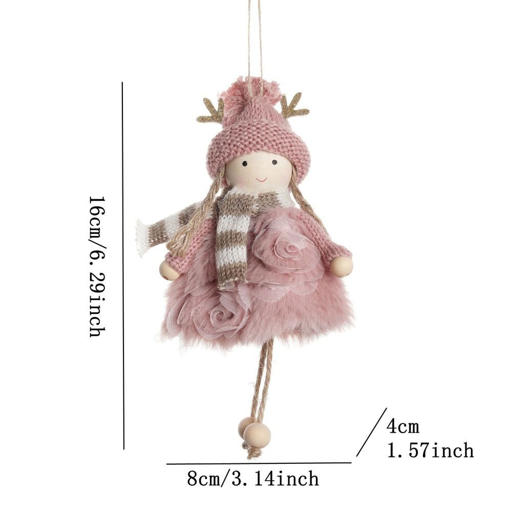 Antler Christmas Plush Girls Pendant Xmas Ornament Christmas Tree Pendant  New Year