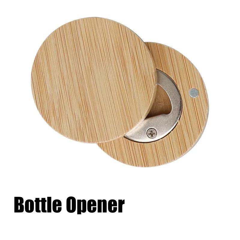 Beer Bottle Opener Wooden Stainless Steel Openers With Magnet Easy on Fridge Convenient Tools Kitchen Gadget Ya812