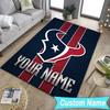 Custom NameHouston-Texans Artwork Carpet, Indoor Rug, Chair Rug, Living Rooms, Doormat Made From Polyester Home Decor Birthday Christmas Gifts