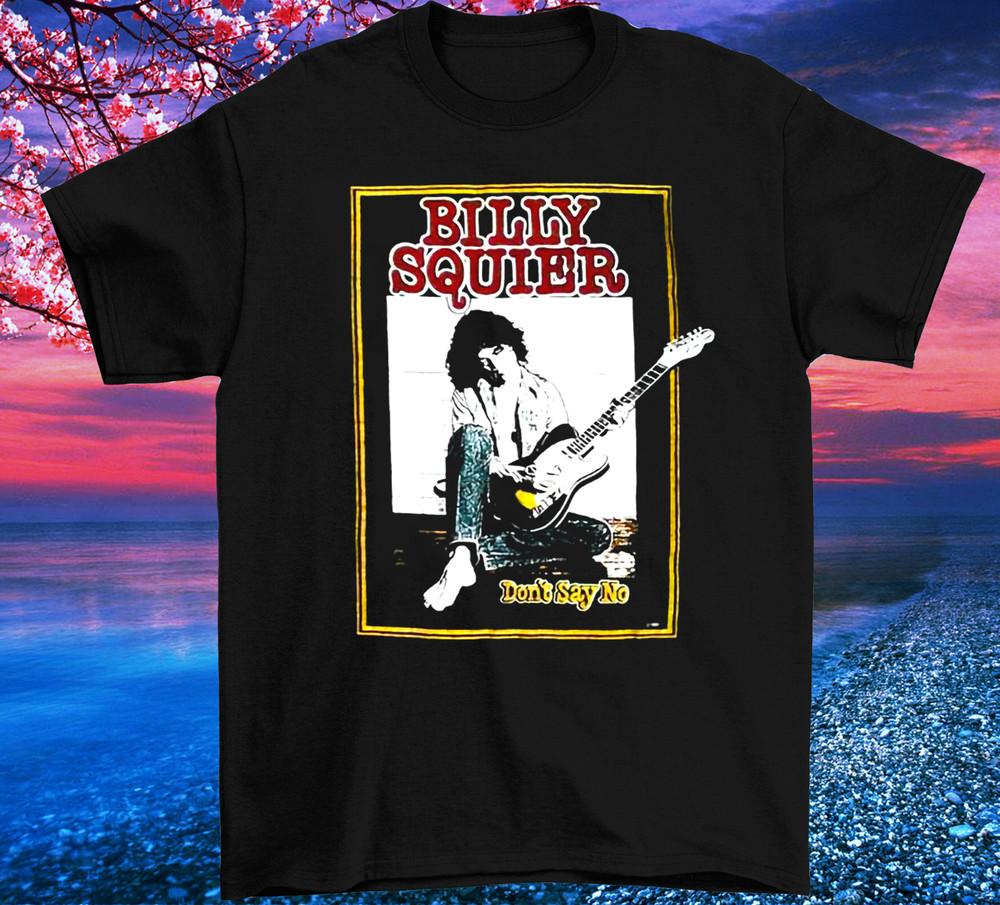 Винтажная черная футболка BILLY SQUIER Размеры S M L 234XL Хлопок UR333 Унисекс Футболка L