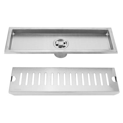 Large   Stainless Steel Rectangle Shower Floor Drain Bathroom Drainage Gully(mid Drainage)