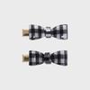 Eireve PETITE GINGHAM CHECK RIBBON HAIR CLIP SET (4 COLORS / 2PCS)