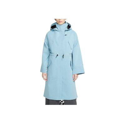 Sportbekleidung Tech Pack Storm-Fit Adv Unifarben Mittellang Reißverschluss Kapuzenmantel Damenmäntel Blau DM6167-494