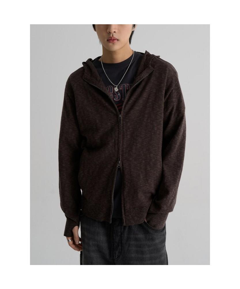 8Seconds Light Hooded Zip-Up Cardigan Brown