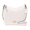 Ellie 26 Metal Logo Zip Closure Leather Shoulder Crossbody Bag Medium Women's Gold and Chalk