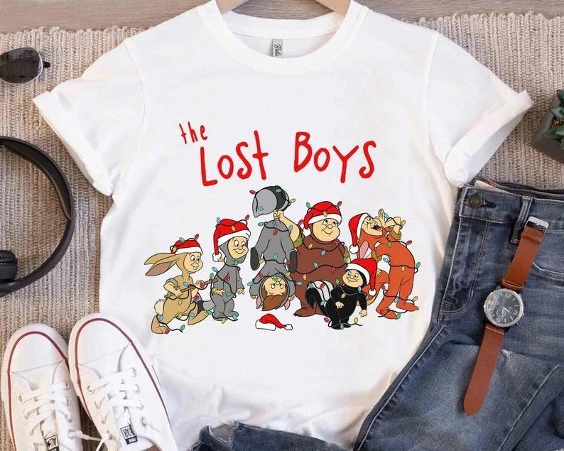 Disney Peter Pan Lost Boys Christmas Lights Shirt – The Lost Boys Squad Xmas Tee S