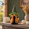 Festive Halloween Home Decor Faceless Doll Ornaments, Gnome Decorations, Cute Cloth Orange And Green Plush for Party Atmosphere Table Display