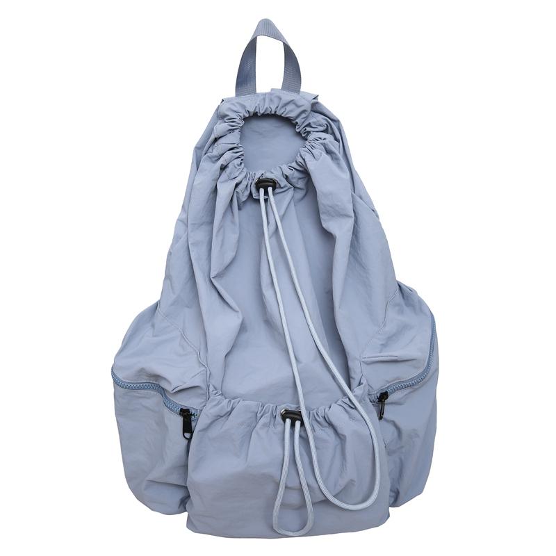 

Мужской рюкзак на шнурке, женский легкий нейлоновый рюкзак, спортивный школьный рюкзак большой емкости синий