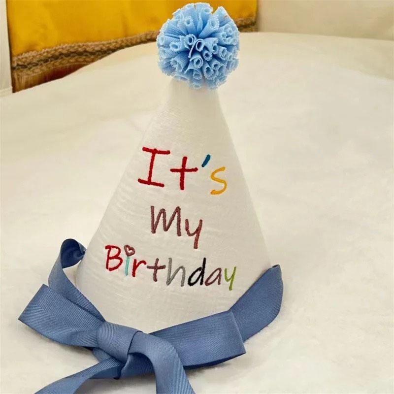 Korean-style Instagram Baby Birthday Hat Theme Party First Birthday Decoration Pointed Hat Photo Props