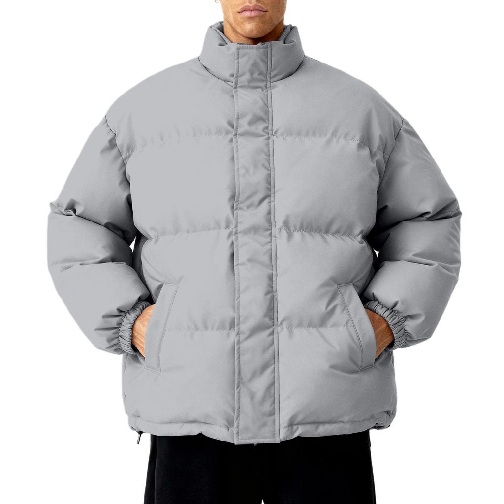 Men's Loose-Fit Casual Down Jacket With Long Sleeves