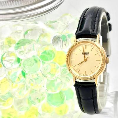 Used [New Battery] SEIKO Seiko Ladies Watch Gold 5421-0060 411205 New Belt with Engraving