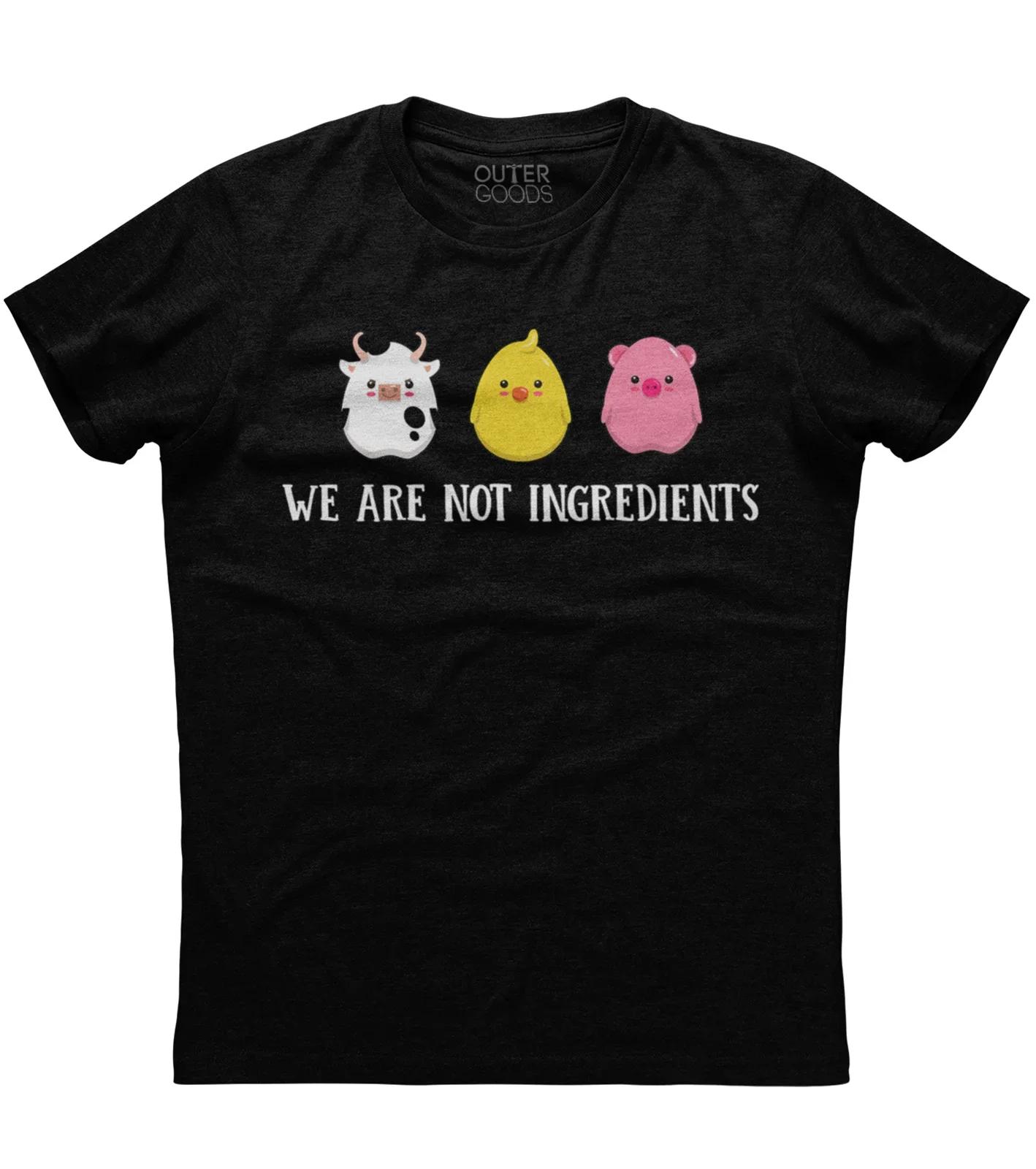 

We Are Not Ingredients Funny Graphic Phrase Vegan Gift TShirt Summer Cotton ONeck Short Sleeve Mens T Shirt New S3XL 4XL