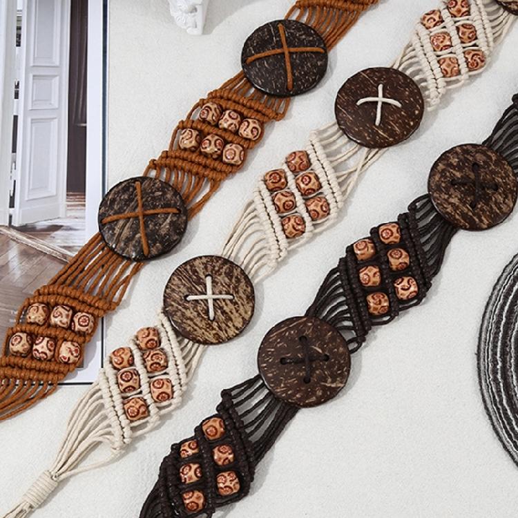 Women Dress Decorative Belt Bohemian Style Fringed Belt Girl Dress Accessories