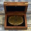 7.62 Cm Nautical Brass Brunton Compass with Wooden Box