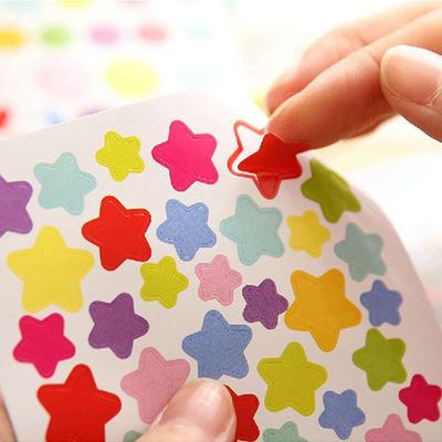 10pcs Children Sticker Toys Star Heart Dots Colorful Cute Kids Handmade DIY Decorative Stickers Accessories for Gifts TMZ
