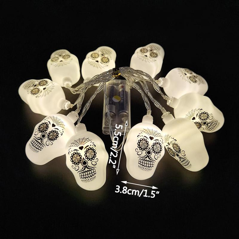 1.5M 10LED Halloween Decorations Light Pumpkin Ghost Skull String Lights for Home Outdoor Indoor Halloween Festival Party Decor