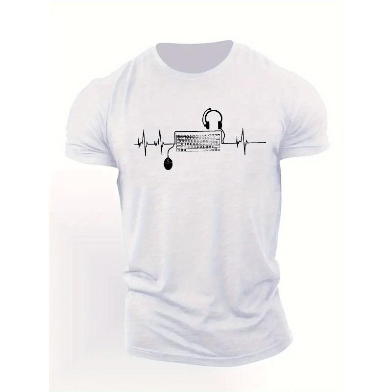 

Игрок игры Сердцебиение Мужская футболка с коротким рукавом Летняя футболка Топ, Оверсайз, Крутая, Повседневная и Модная S белый