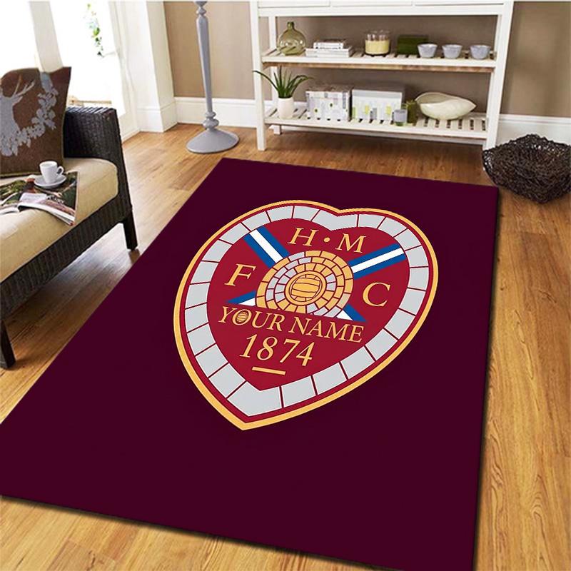 Heart Football Custom Name Carpet Rug For Living Room Bedroom Home Sofa Decoration Kids Play Nonslip Floor Mat